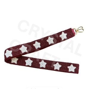 AGGIES Customized <b>White</b> Gold Seed Bead Bag Straps Beaded <b>Purse</b> Strap for Fashion Bags Design Accessories - Product Image 3