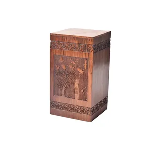 절묘한 미완성 나무 상자: 가정 장식 및 가정 장식을위한 판매를위한 도매 수제 인도 로즈 우드 항아리