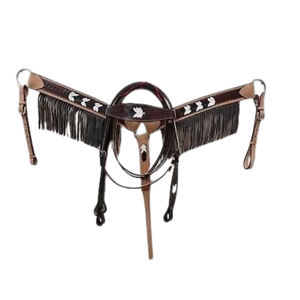 Conjunto de cabezada y pechera de cuero tallado de primera calidad con diseño personalizado |   Equipo Ecuestre Occidental |   Equipo de equitación |   2026 - Product Image 1