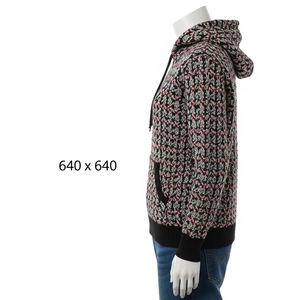 Imprimé tricoté Polyester Hoodies Anti-rides tissu doux pull chaud sweat pour hommes femmes décontracté Streetwear vêtements de plein air - Product Image 4