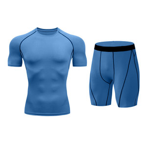 <b>Rash</b> <b>Guard</b> for Men Stretch Fitness Quick Dry Short Sleeve <b>Rash</b> <b>Guard</b> Swimming Wear <b>MMA</b> <b>Rash</b> <b>Guard</b> Shirt & Short Sets - Product Image 1