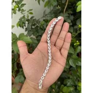 Pulsera de tenis de plata 925 con cuarzo transparente, accesorio de moda - Product Image 4