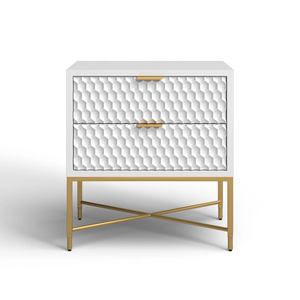 Table de chevet minimaliste moderne avec matériel en métal pour meubles de chambre à coucher, hôtel et appartement - Product Image 2