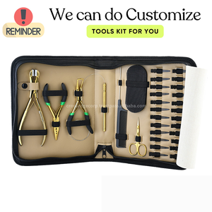 Kit d'outils d'extensions de cheveux au design personnalisé Mini ciseaux Pince nano à 3 trous Pince à ruban dans l'extension Pinces à cheveux boucles et pinces - Product Image 6