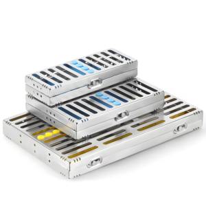Cassette de autoclave de acero inoxidable de alta calidad, bandeja Manual, esterilización de cirugía Dental, 5/10/20 Uds., Pentax quirúrgico - Product Image 3