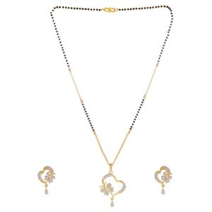 Mangalsutra papillon en zircon pour mariages - Product Image 3