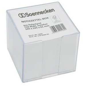 Soennecken Transparent Plastic Note Box 720 Sheets 10.5 X 10.5 X 9.1 cm - Product Image 1