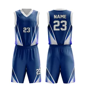 Fabricante de kits de uniformes de baloncesto personalizados para jóvenes 100% poliéster Conjunto de camisetas de baloncesto para niños OEM personalizado