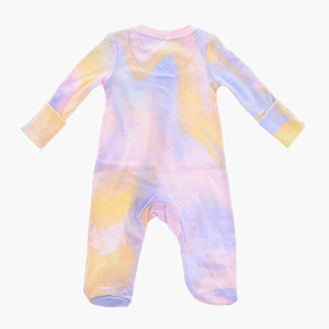 Mono con efecto tie-dye, cremallera frontal, estampado de logotipo, mangas largas, cierre de cremallera, estampado impreso, cierre frontal, multicolor - Product Image 3