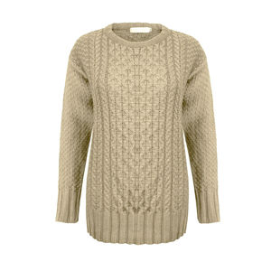 Suéter Casual de Invierno para Mujer, Moderno, con Mangas Regulares, Puños y Dobladillo Acordonados, Cómodo, 100% Cachemira - Product Image 5