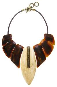 ÚNICO recién llegado collar de cuerno de buey de búfalo pulido estilo Animal hueso joyería diseño Natural cuentas mujeres niñas boda - Product Image 2