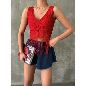 Body bustier pour femme avec jupe à franges et col en V – Vente en gros - Product Image 3