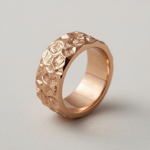 Bijoux fins pour femmes Bague pépite en or rose 10 carats Bijoux en or massif Fabricant durable Thaïlande - Product Image 2