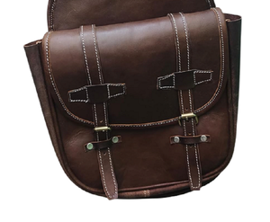 Superventas de alta calidad de cuero genuino Western Trail Tooling Carving Horse Saddle Bag - Product Image 3