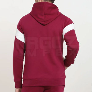 Sweatshirts à capuche pour hommes motif solide 100% coton vêtements d'extérieur d'hiver avec fermeture éclair prix de gros à la mode - Product Image 2