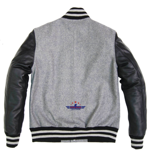 Veste pour homme, fine, décontractée, de style motard, universitaire, en coton, avec manches en cuir, écologique, imperméable et coupe-vent - Product Image 2