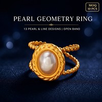 Vergoldeter Ring mit Geometrischem Liniendesign aus Edelstahl, Stapelbarer Offener Bandring für Damen, Französischer Leichter Luxus Großhandel