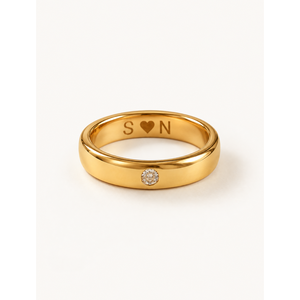 Bague en diamant gravée - Product Image 1