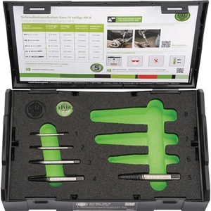 Jeu d'extracteurs de vis KUKKO 5 pièces 49-A Tailles nominales M3-M18 1 2 3 4 5 pour outils d'atelier - Product Image 1