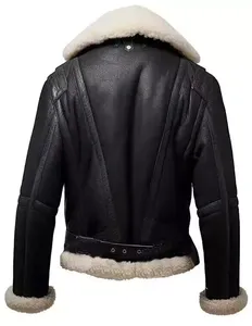 Nouvelle veste en cuir pour homme 2026 avec capuche en fourrure, style vintage ONEAPEX INTERNATIONAL, veste de moto pour homme - Product Image 2