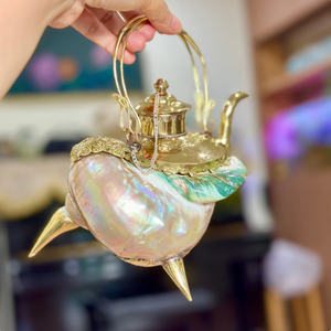 Tasse décorative en verre Sea Shell pour table à manger et événements sur le thème de l'océan - Product Image 2