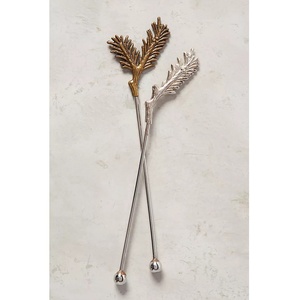 Agitador de cóctel de Metal de latón en forma de corona, barras de barra de remolino de bebidas de Metal para bebidas de café, accesorio de barra de herramientas - Product Image 1