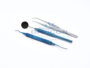 Kit de Exploración Dental Profesional Manual de Acero Inoxidable de Alta Calidad, Pinzas de Cirugía Médica con Certificación CE, Color Personalizado - Product Image 5