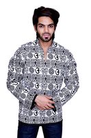 OM imprimé coton symbole Hindu Om Hare Rama Hare Krishna robe hommes ethnique t-shirt kurta Long Kurta chemise Casual gaze Kurta
