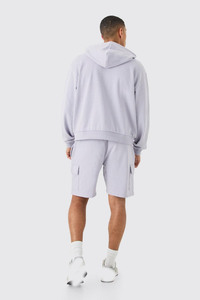 เสื้อฮู้ดซิปอัพสีม่วงสำหรับทุกเพศผ้าคอตตอน100% ไหล่ระบายระบายอากาศได้สำหรับออกกำลังกายจ๊อกกิ้งในฤดูหนาว - Product Image 2