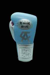 Gants de boxe professionnels de haute qualité, faits à la main, neufs, en cuir, avec lacets, poignées respirantes et absorbantes - Product Image 4