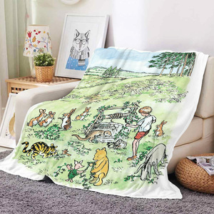 Couverture Polaire Chaude et Douce pour Enfants, Motif Ours de Dessin Animé Personnalisable, Carte de la Forêt de 100 Ares, Corail Polaire, Idéale pour le Jeu et le Voyage, Livraison Directe - Product Image 6