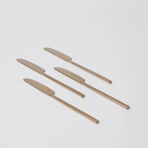 ช้อนสแตนเลสขัดเงาสีทองพร้อมที่จับพื้นผิวที่ออกแบบมาสำหรับคาเฟ่ที่รับประทานอาหารทุกวัน - Product Image 2