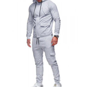 Fabricant de vêtements de mode sweat à capuche personnalisé avec cordons de serrage vestes pour hommes ensembles décontractés et survêtements de gros - Product Image 1