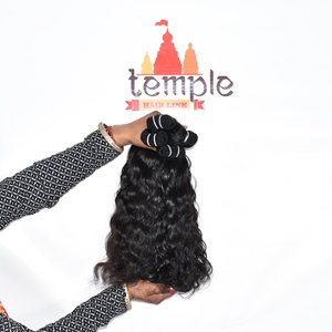 Paquete de pelo de onda profunda suelta de color natural indio de trama doble alineada cutícula cruda 100% al por mayor cabello humano sin procesar para mujeres - Product Image 2
