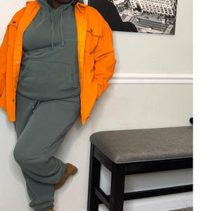 เสื้อสเวตเตอร์ปักลายสำหรับผู้ชายวินเทจชุดวอร์มแนวสตรีทชุดมีฮู้ดชุดวอร์มซักกรดซีดแสงแดด - Product Image 6