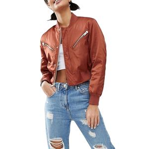 Blouson bombardier de baseball personnalisé de haute qualité brodé sur mesure pour femmes universitaires blouson d'aviateur à manches en cuir Letterman - Product Image 4