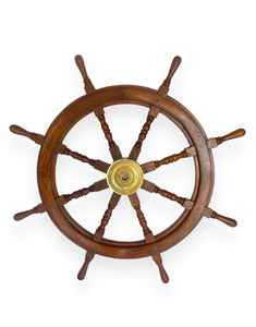 Handcrafted Eco-Friendly Modern Brass Ship Wheel <b>Nautical</b> Wall <b>Decor</b> - Product Image 2