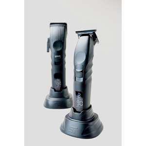 Tondeuse professionnelle sans fil 2-en-1 pour barbe et cheveux, 2 vitesses, avec écran LCD et lames amovibles (version US) - Product Image 1