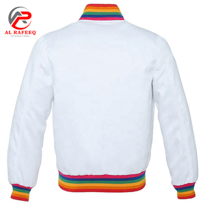Veste universitaire unisexe à logo personnalisé pour l'université Vestes à col de baseball pour le printemps Vestes vierges pour hommes - Product Image 2