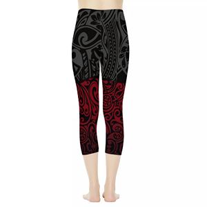 Leggings Capri de Cintura Alta con Control de Abdomen, Impresión Personalizada, para Mujer, con Tacto Suave como la Mantequilla, Pantalones Ajustados Personalizados para Mujer - Product Image 5