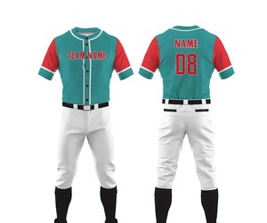 Uniforme de Béisbol para Hombre de Tela Suave de Primera Calidad, Transpirable, de Secado Rápido, que Absorbe la Humedad, Totalmente Personalizado, Últimos Diseños, Económico - Product Image 2