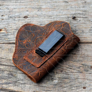 Étui de ceinture tactique en cuir véritable marron sur mesure de haute qualité, dissimulé, ultra-résistant, ajustement universel - Product Image 3