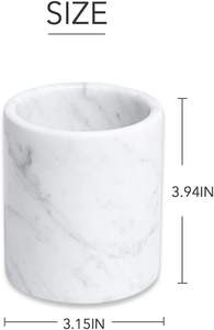Natural Marble Pencil <b>Pen</b> Holder Jar for Desk, Marble <b>Pen</b> Holder Hand Made,, Stone <b>Pen</b> and Pencil Holder Cups Desk Organization - Product Image 2