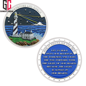 12 ans usine personnalisé métal défi pièce phare océan alliage de Zinc Relief pièce commémorative Voyage tourisme pièce - Product Image 6