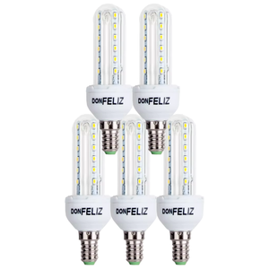 Ampoule LED T2 en forme de maïs DON FELIZ, à faible consommation, lumière blanche froide 6500K, culot E14, 11/15/18W, avec capteur de lumière - Product Image 1
