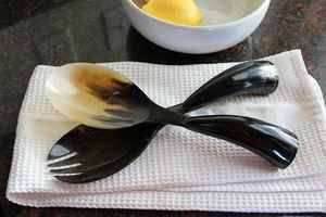 Handmade 100% Horn Bone Angel Style Decorative <b>Spoons</b> for Home Hotel Restaurant <b>Serving</b> <b>spoons</b> by crescent crafts - Product Image 3