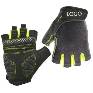 Vente en gros de gants de cyclisme demi-doigts personnalisés antidérapants gants de protection des mains de sécurité en cuir pour le sport et la salle de sport - Product Image 1