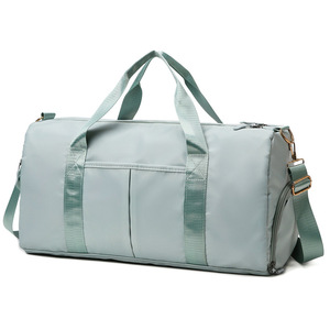 Large Capacity Lightweight 30-40L Fashionable Canvas Sports Travel Bag Cross-Border Yoga Fitness Shoe Compartment Printed Logo - Product Image 4