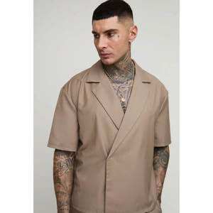 Chemise décontractée pour homme, nouvelle collection automne, motif floral, tissu tricoté confortable, anti-boulochage, design à bulles, simple boutonnage, grande taille - Product Image 3