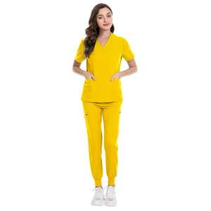 Ensembles de gommage en tissu tissé supérieur pour uniforme d'infirmière pour femmes pour le service OEM des hôpitaux disponible - Product Image 2